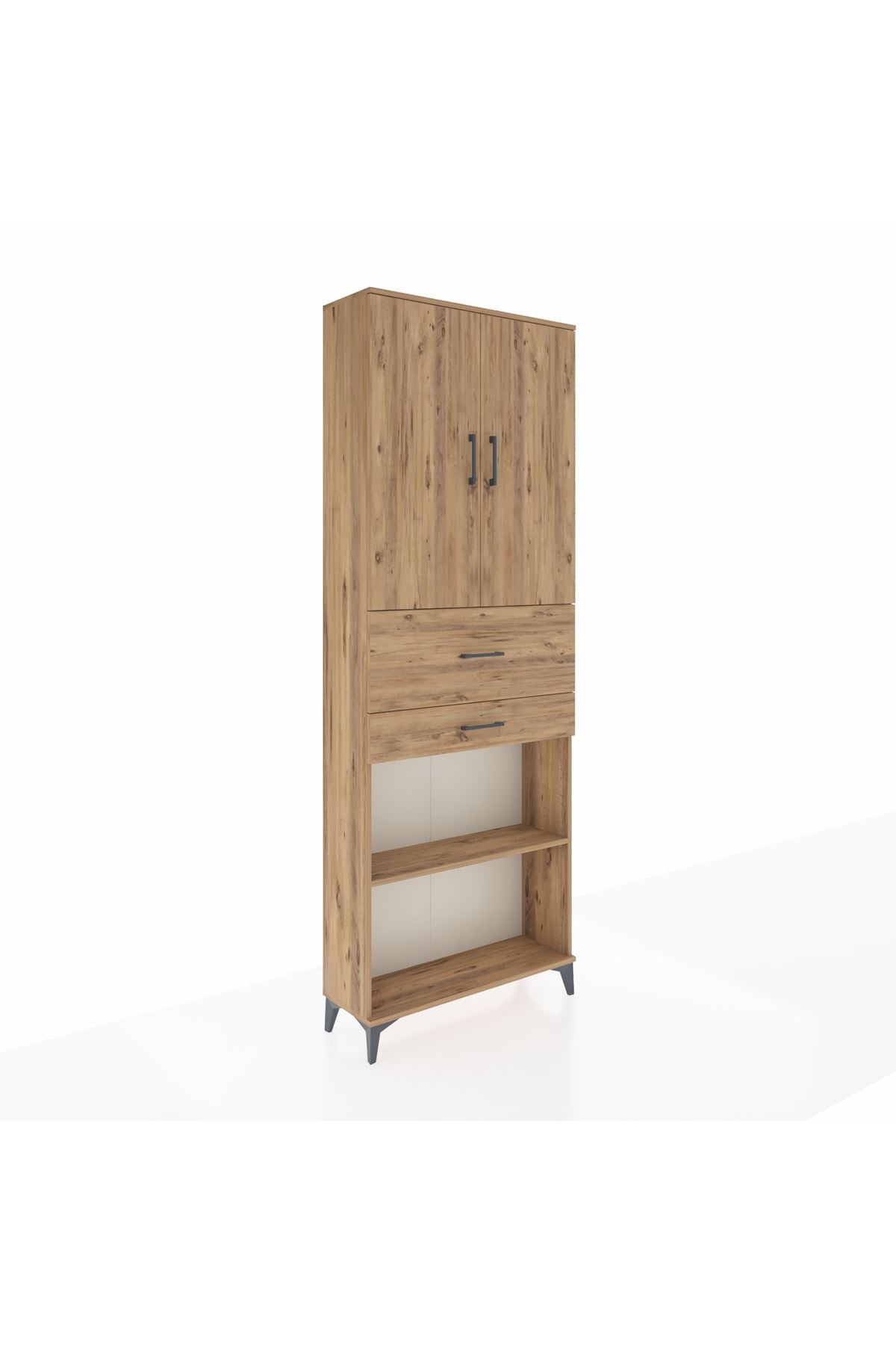 Arges Dolap 4 Raflı 2 Çekmeceli 2 Kapaklı 88x30x243 - S33M111V9A