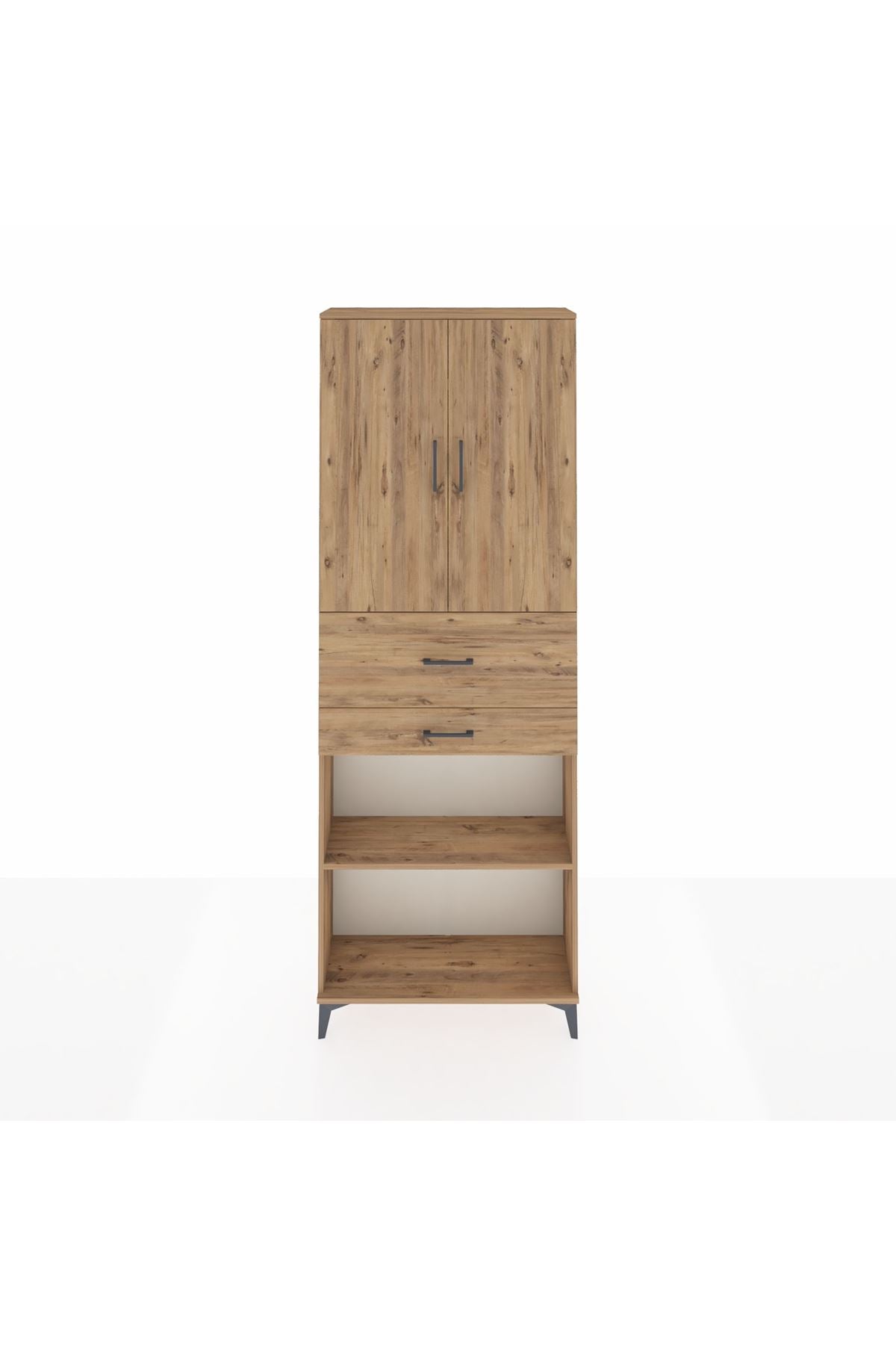 Arges Dolap 4 Raflı 2 Çekmeceli 2 Kapaklı 88x30x243 - S33M111V9A