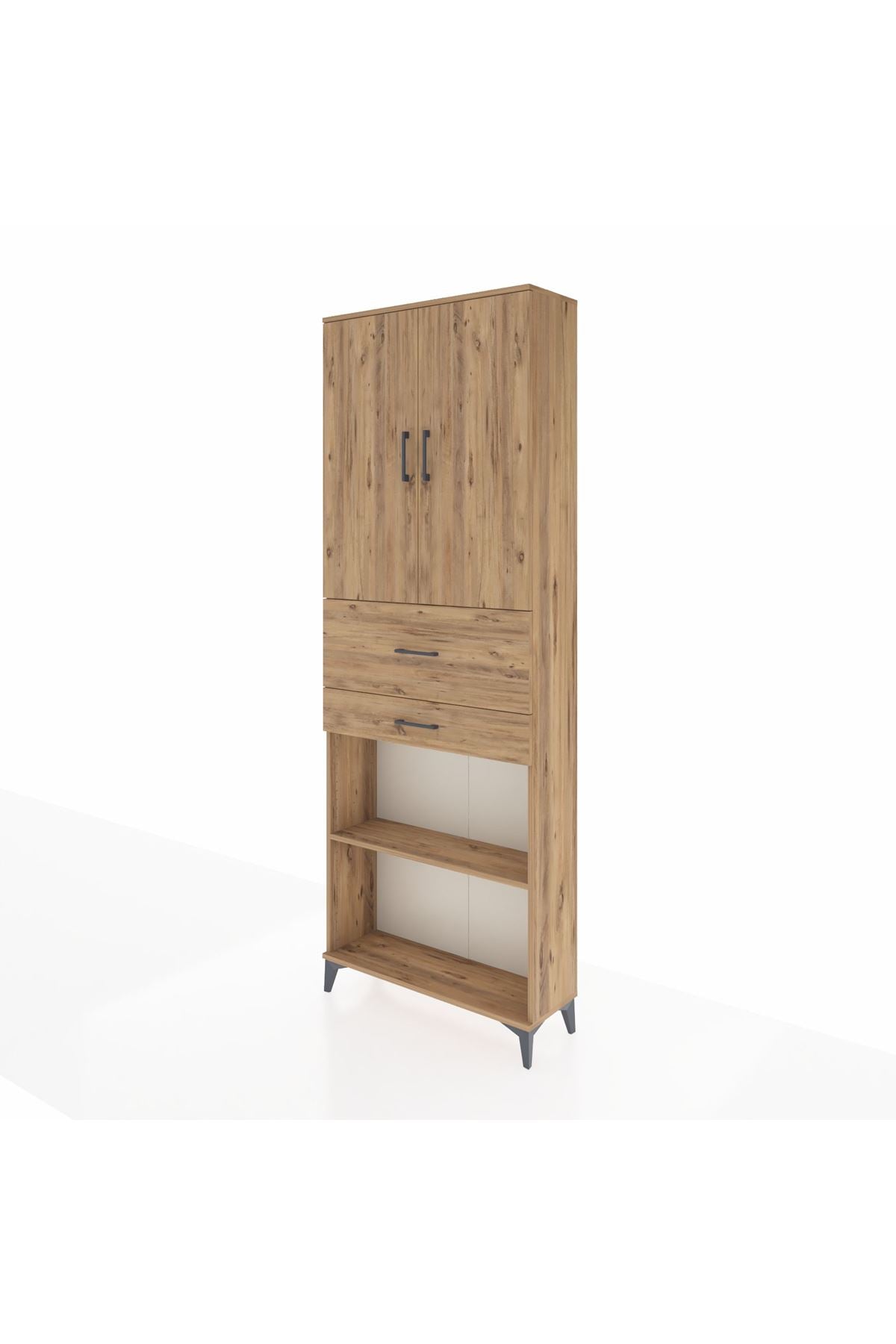Arges Dolap 4 Raflı 2 Çekmeceli 2 Kapaklı 88x30x243 - S33M111V9A