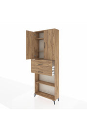 Arges Dolap 4 Raflı 2 Çekmeceli 2 Kapaklı 88x30x243 - S33M111V9A