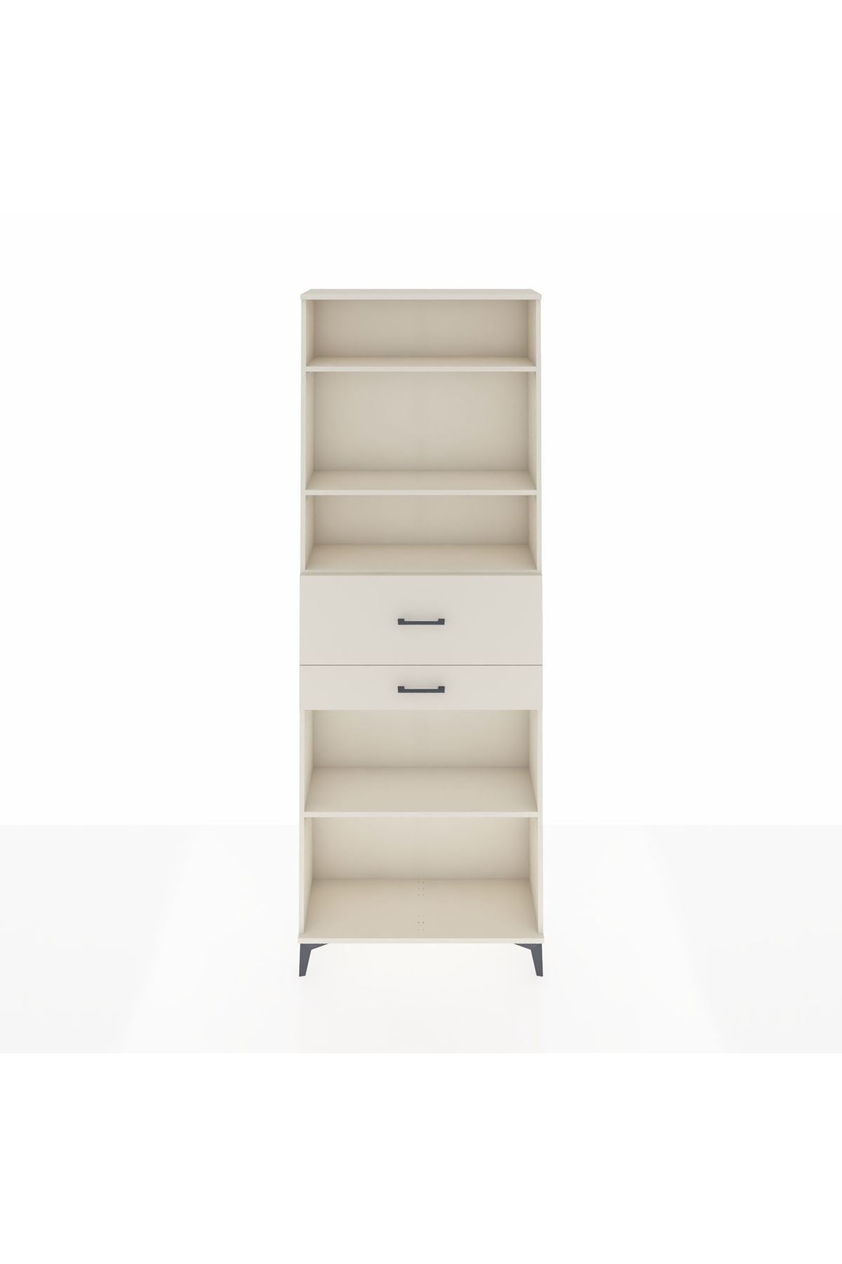 Arges Dolap 4 Raflı 2 Çekmeceli 88x30x243 - S33M112V1A