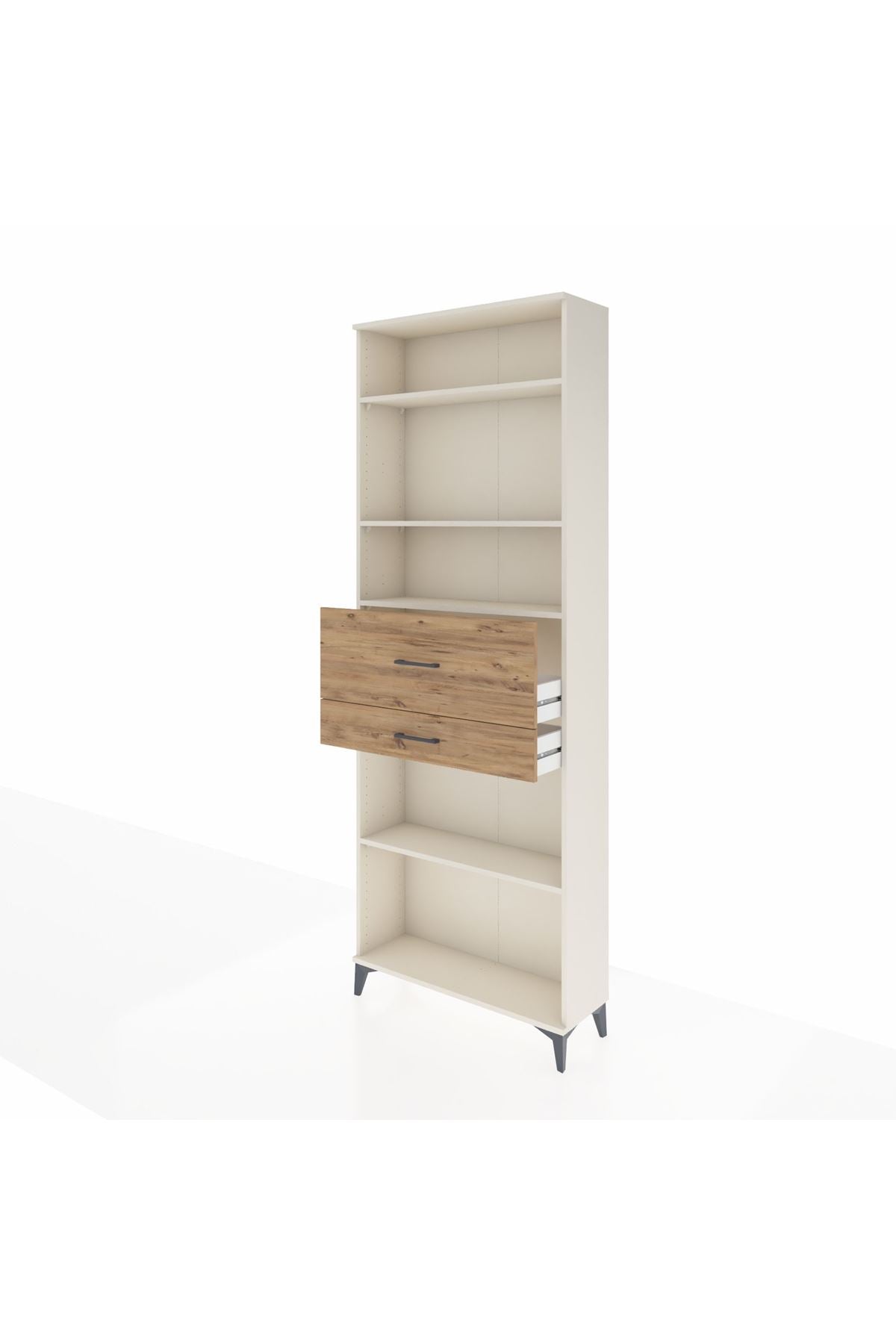 Arges Dolap 4 Raflı 2 Çekmeceli 88x30x243 - S33M112V3A