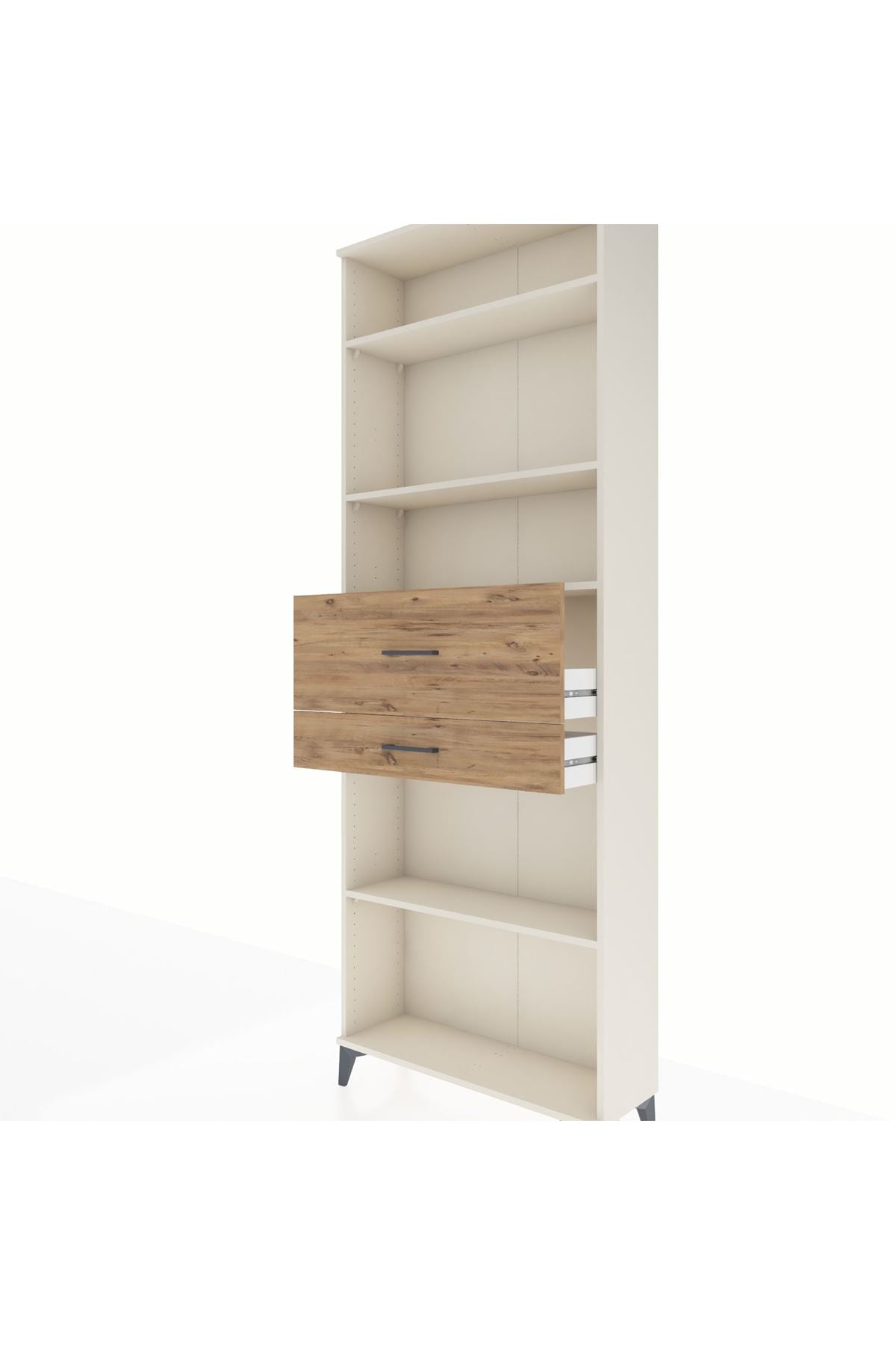 Arges Dolap 4 Raflı 2 Çekmeceli 88x30x243 - S33M112V3A