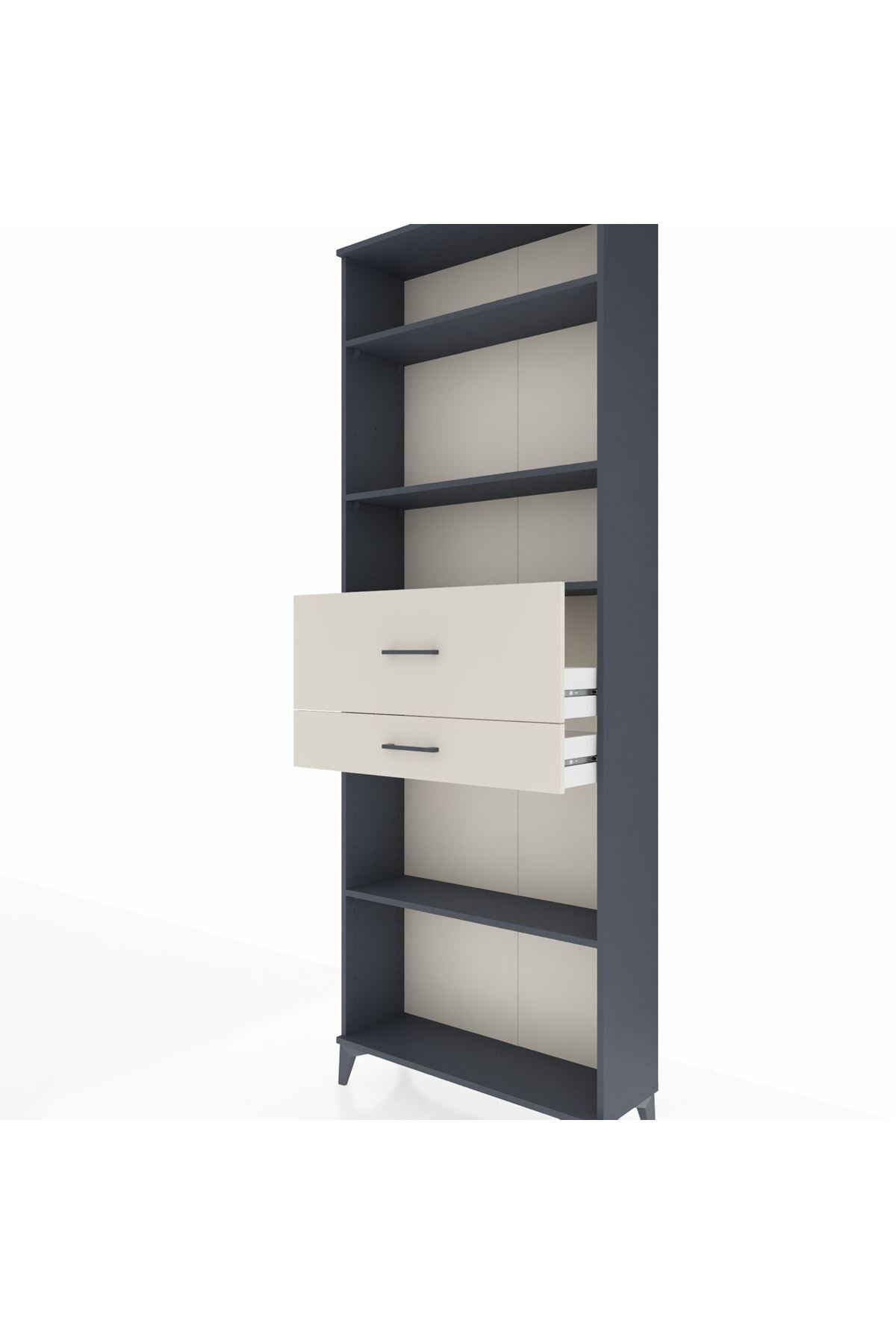 Arges Dolap 4 Raflı 2 Çekmeceli 88x30x243 - S33M112V4A