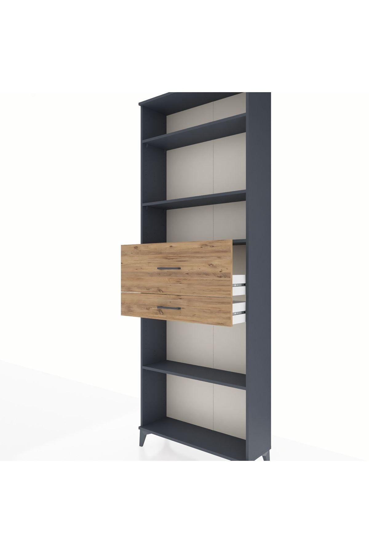 Arges Dolap 4 Raflı 2 Çekmeceli 88x30x243 - S33M112V6A