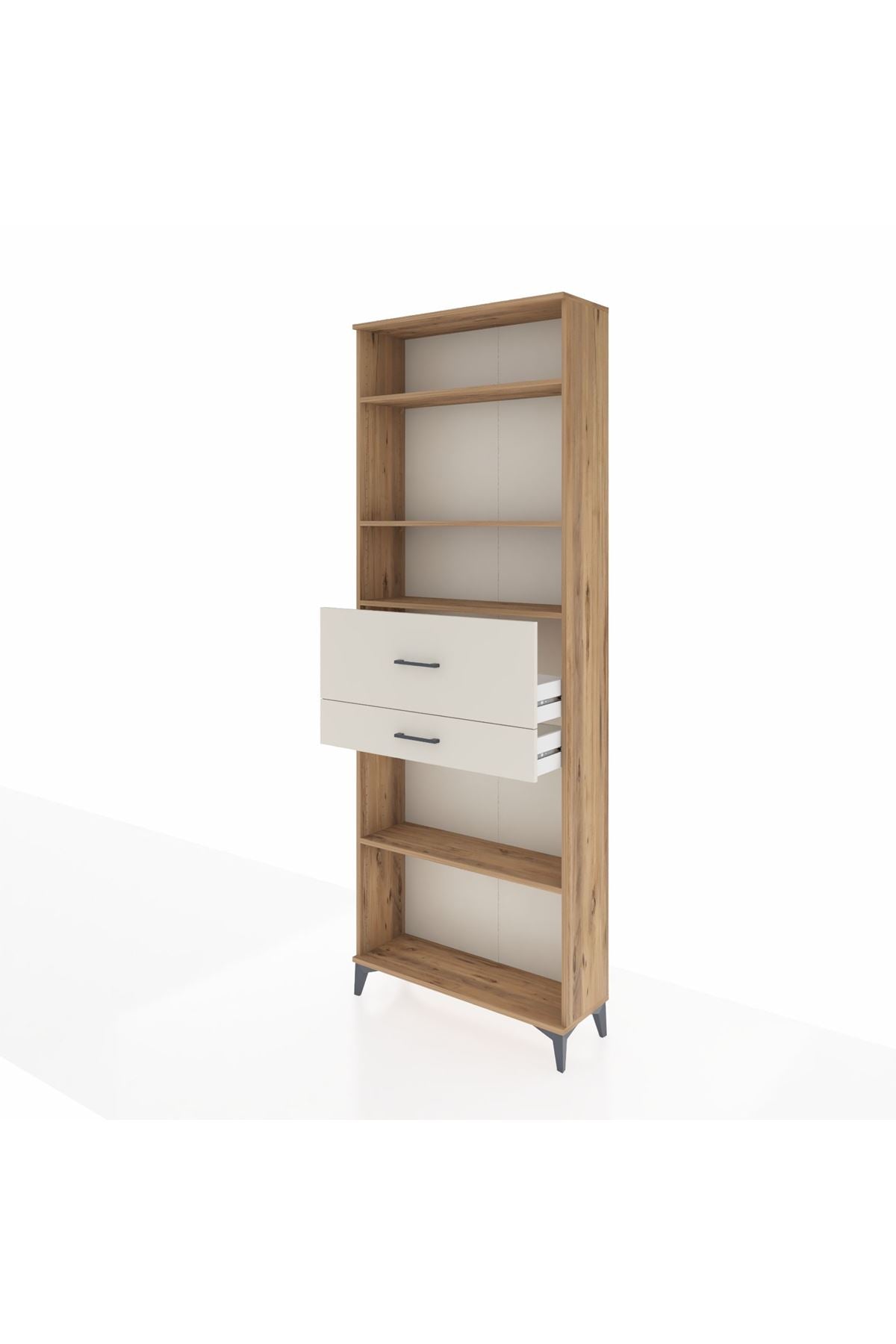 Arges Dolap 4 Raflı 2 Çekmeceli 88x30x243 - S33M112V7A