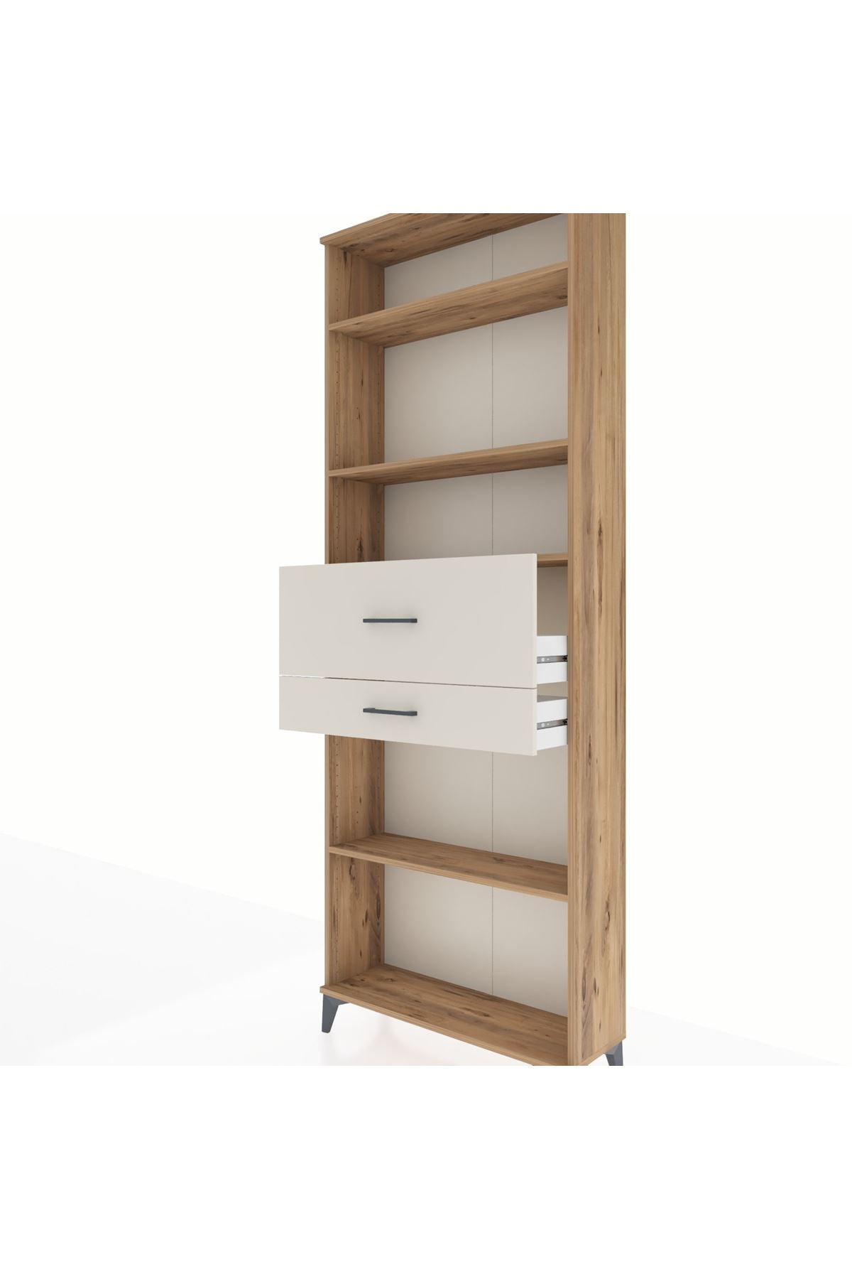 Arges Dolap 4 Raflı 2 Çekmeceli 88x30x243 - S33M112V7A