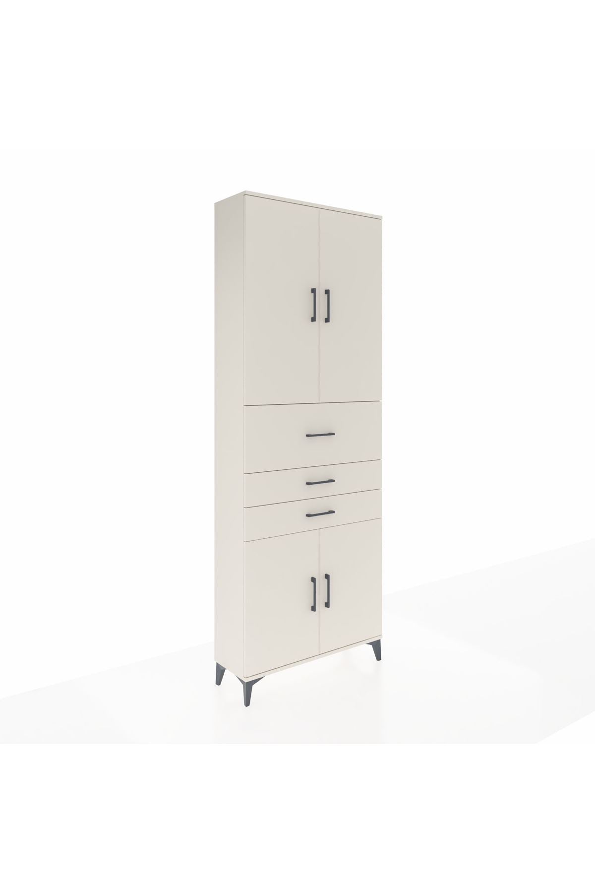 Arges Dolap 4 Raflı 3 Çekmeceli 4 Kapaklı 88x30x243 - S33M113V1A