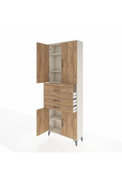 Arges Dolap 4 Raflı 3 Çekmeceli 4 Kapaklı 88x30x243 - S33M113V3A