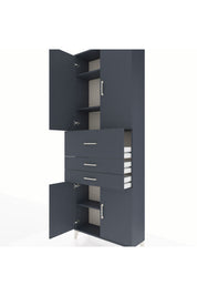 Arges Dolap 4 Raflı 3 Çekmeceli 4 Kapaklı 88x30x243 - S33M113V5A