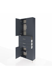 Arges Dolap 4 Raflı 3 Çekmeceli 4 Kapaklı 88x30x243 - S33M113V5A