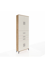 Arges Dolap 4 Raflı 3 Çekmeceli 4 Kapaklı 88x30x243 - S33M113V7A