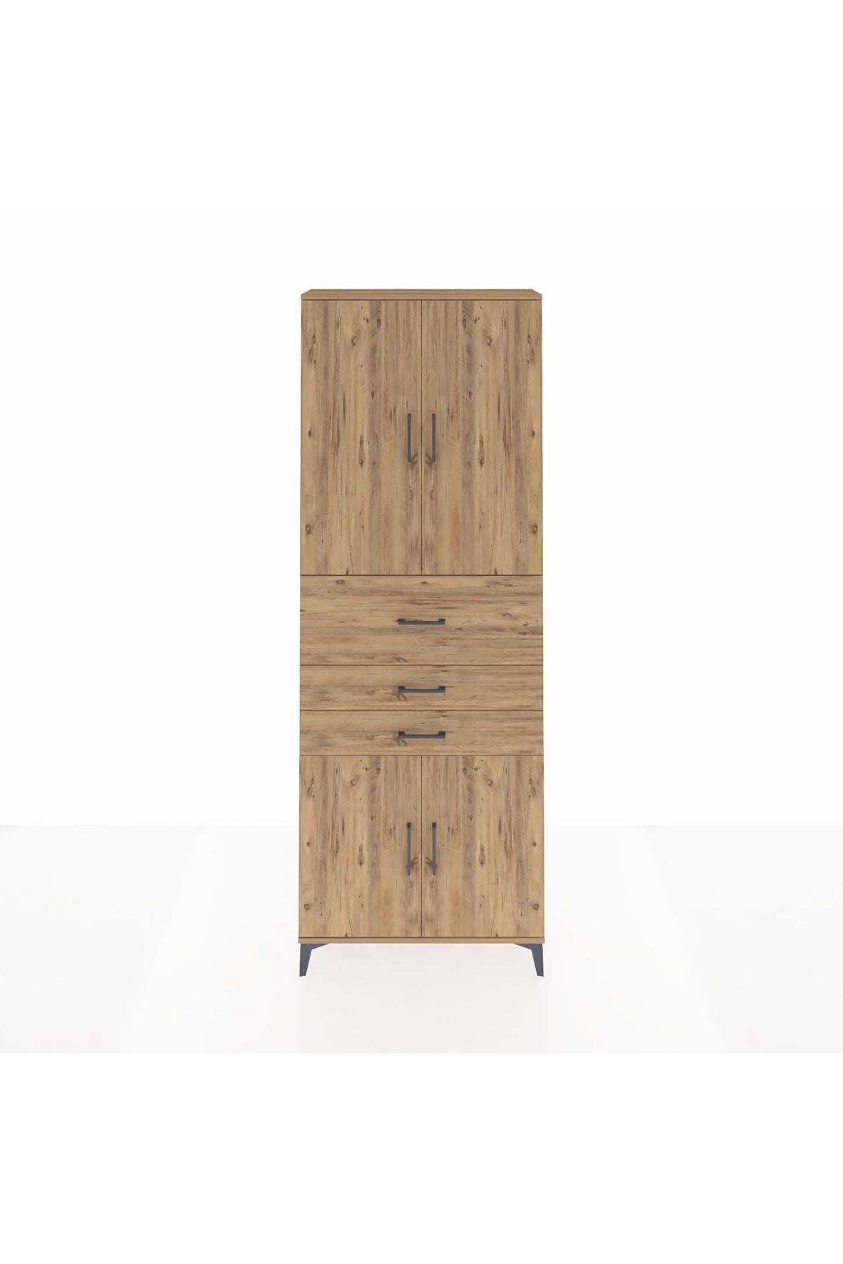 Arges Dolap 4 Raflı 3 Çekmeceli 4 Kapaklı 88x30x243 - S33M113V9A