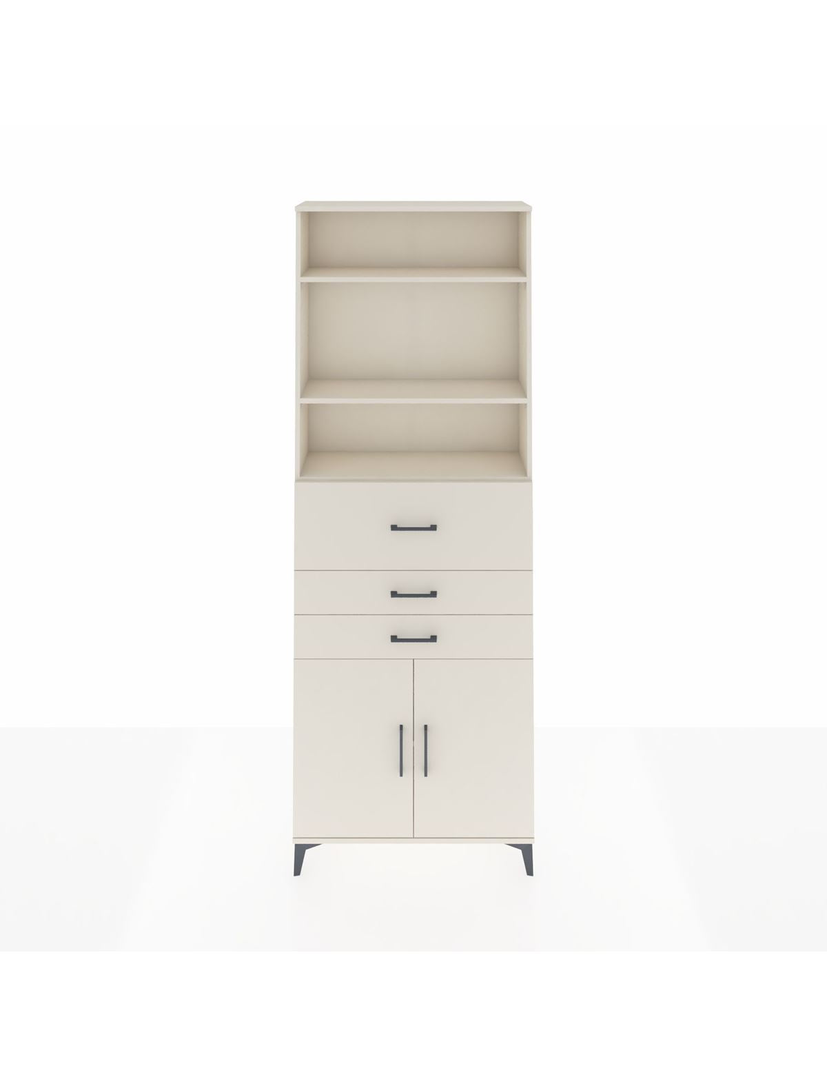 Arges Dolap 4 Raflı 3 Çekmeceli 2 Kapaklı 88x30x243 - S33M114V1A