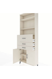 Arges Dolap 4 Raflı 3 Çekmeceli 2 Kapaklı 88x30x243 - S33M114V1A