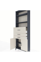 Arges Dolap 4 Raflı 3 Çekmeceli 2 Kapaklı 88x30x243 - S33M114V4A