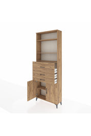 Arges Dolap 4 Raflı 3 Çekmeceli 2 Kapaklı 88x30x243 - S33M114V9A