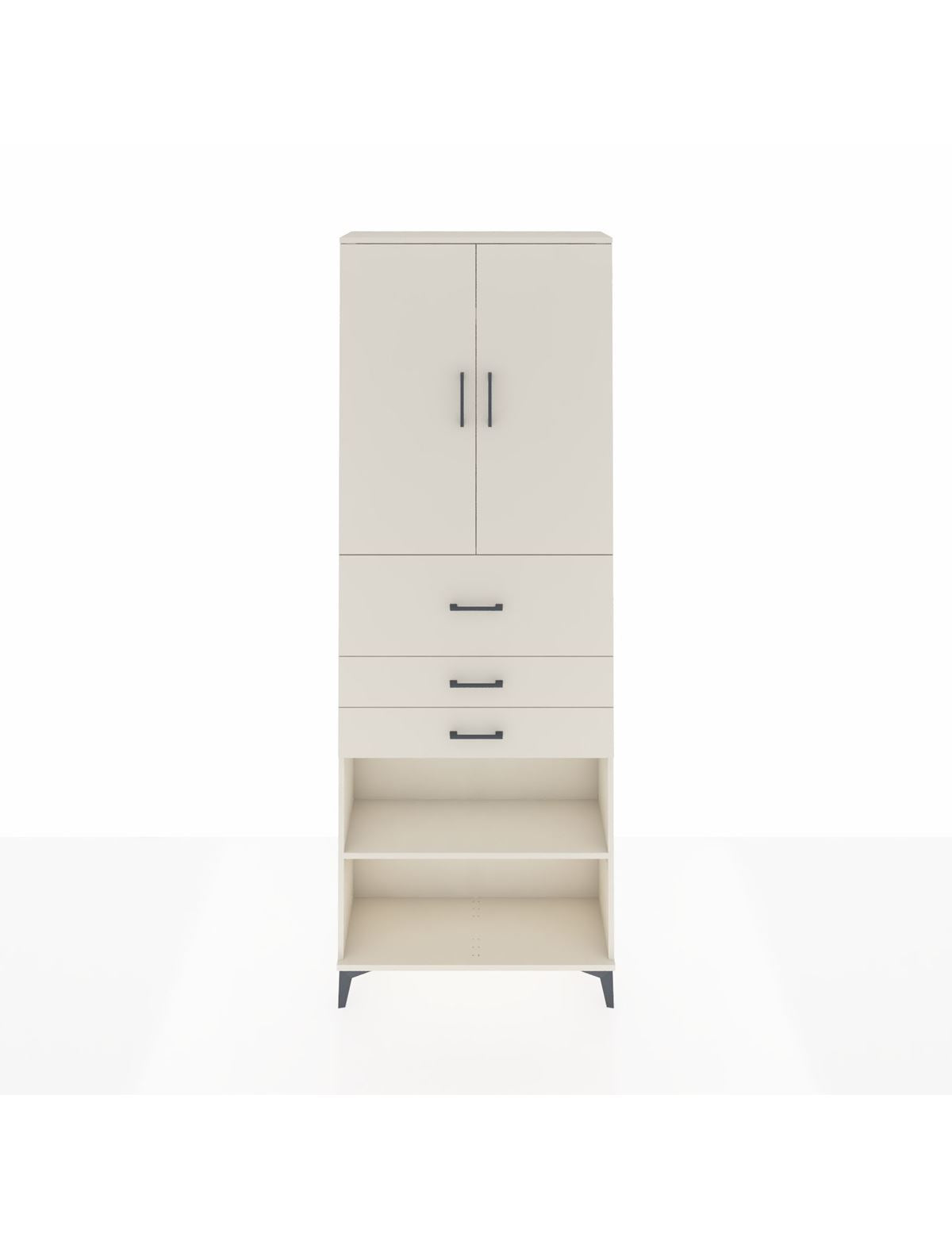 Arges Dolap 4 Raflı 3 Çekmeceli 2 Kapaklı 88x30x243 - S33M115V1A