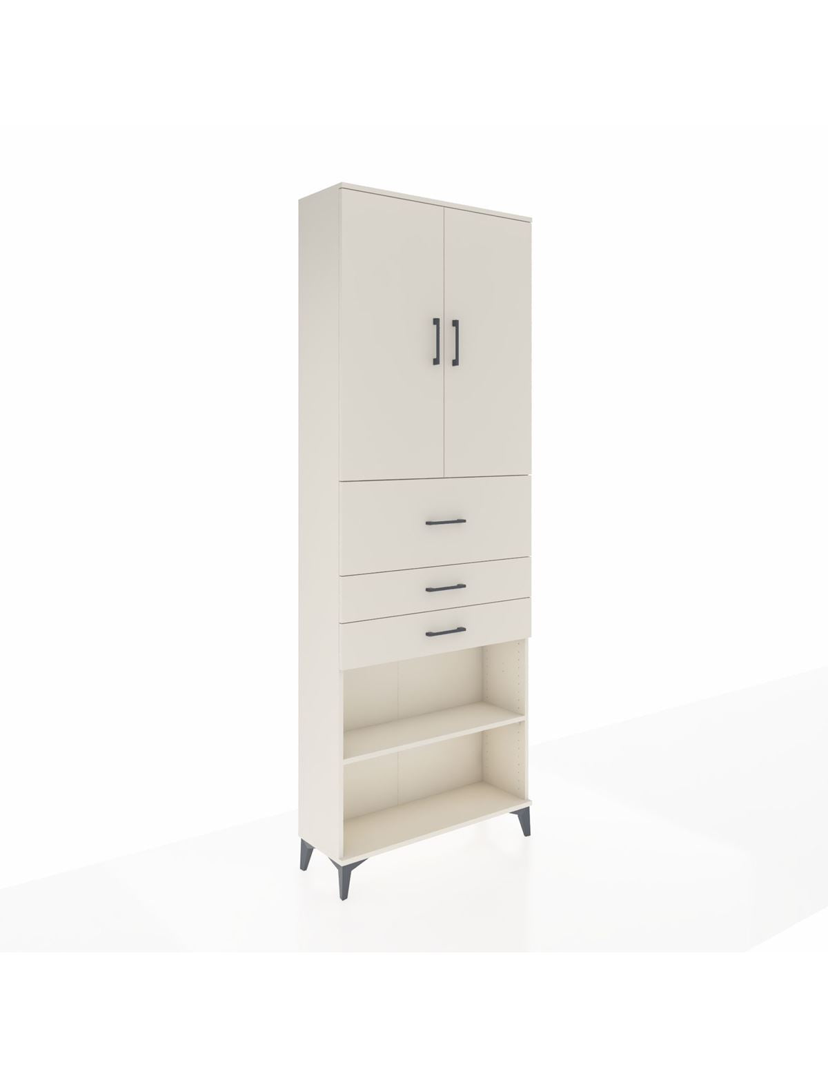 Arges Dolap 4 Raflı 3 Çekmeceli 2 Kapaklı 88x30x243 - S33M115V1A