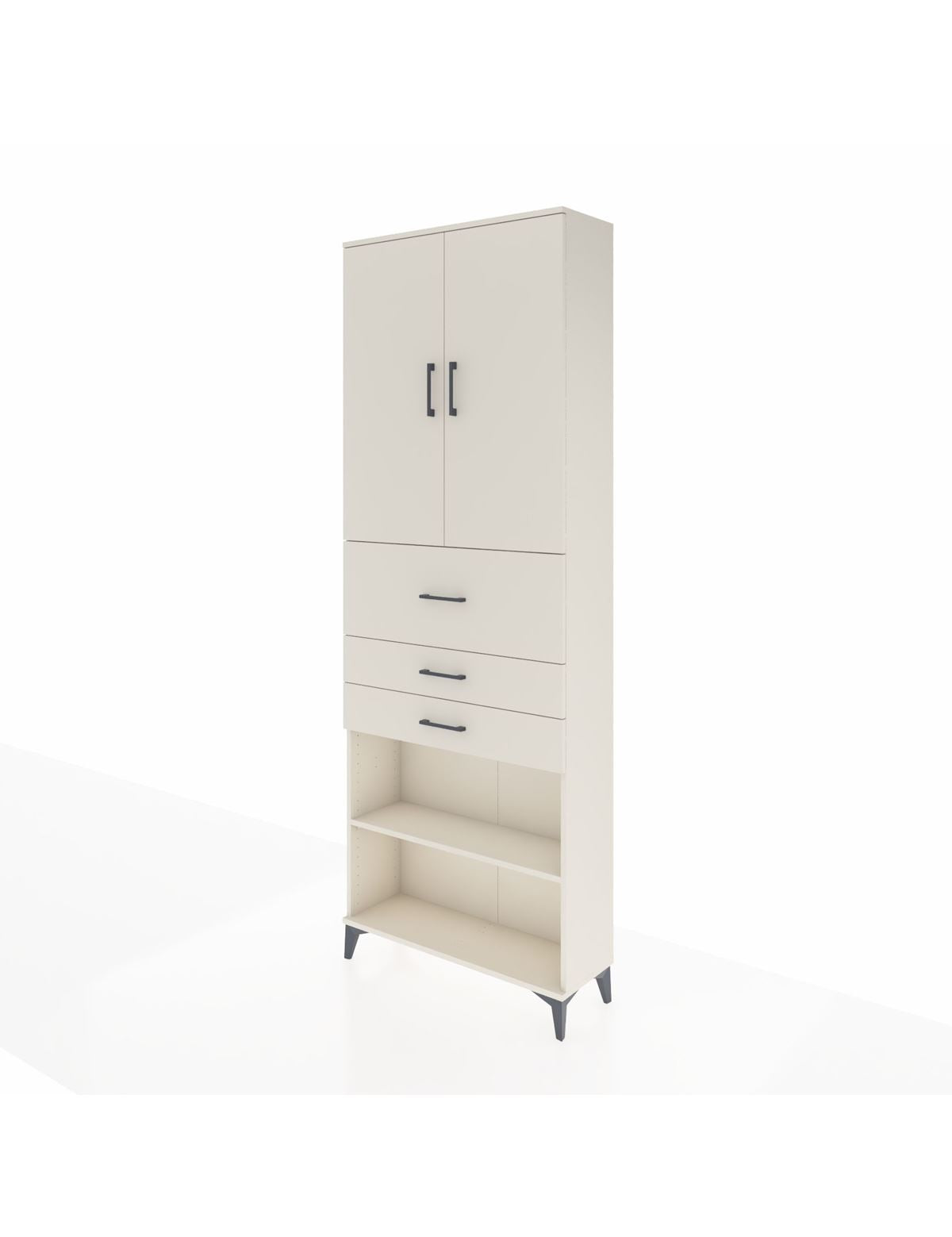 Arges Dolap 4 Raflı 3 Çekmeceli 2 Kapaklı 88x30x243 - S33M115V1A