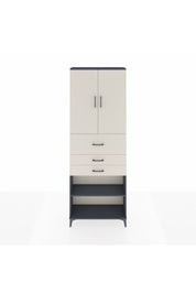 Arges Dolap 4 Raflı 3 Çekmeceli 2 Kapaklı 88x30x243 - S33M115V4A