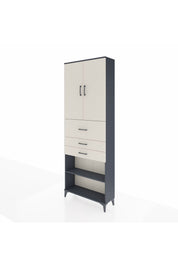 Arges Dolap 4 Raflı 3 Çekmeceli 2 Kapaklı 88x30x243 - S33M115V4A