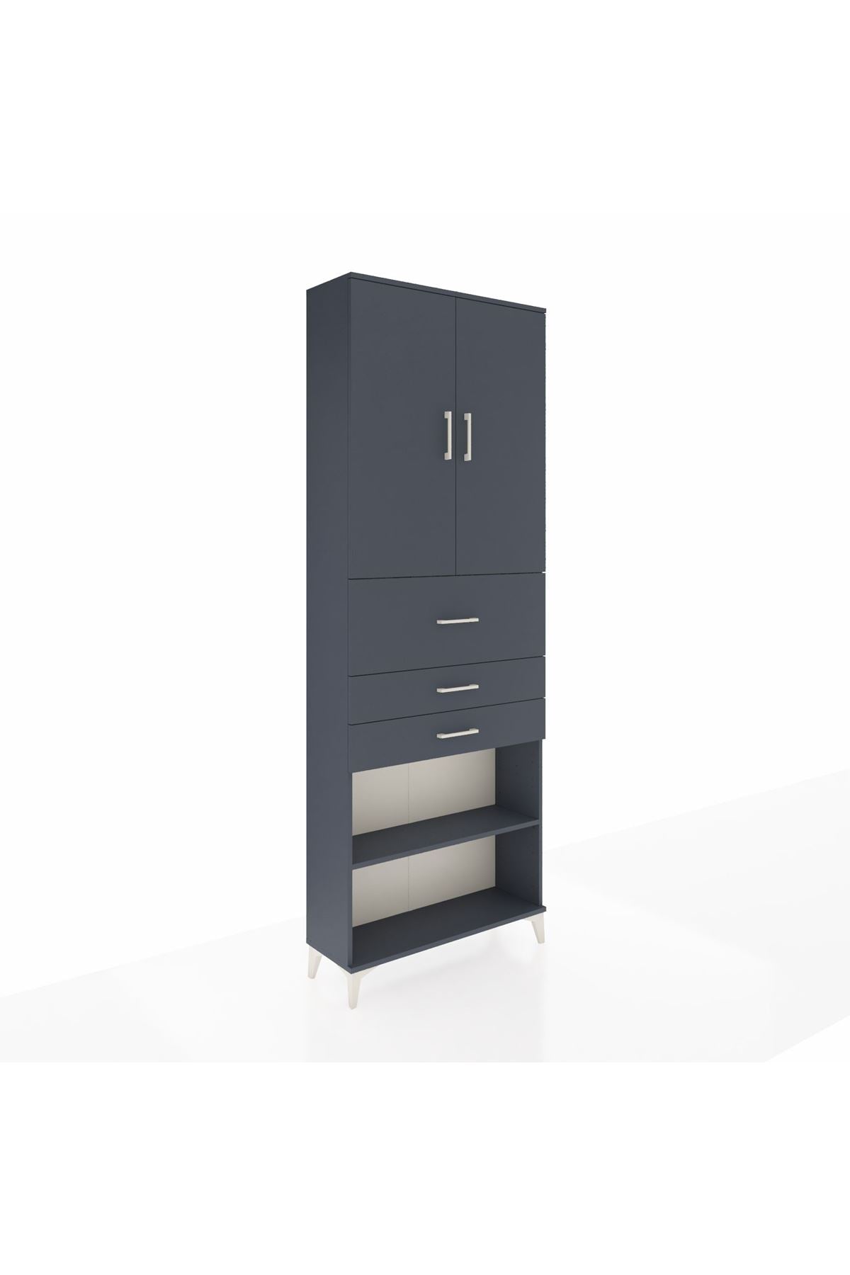 Arges Dolap 4 Raflı 3 Çekmeceli 2 Kapaklı 88x30x243 - S33M115V5A