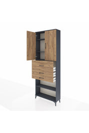 Arges Dolap 4 Raflı 3 Çekmeceli 2 Kapaklı 88x30x243 - S33M115V6A