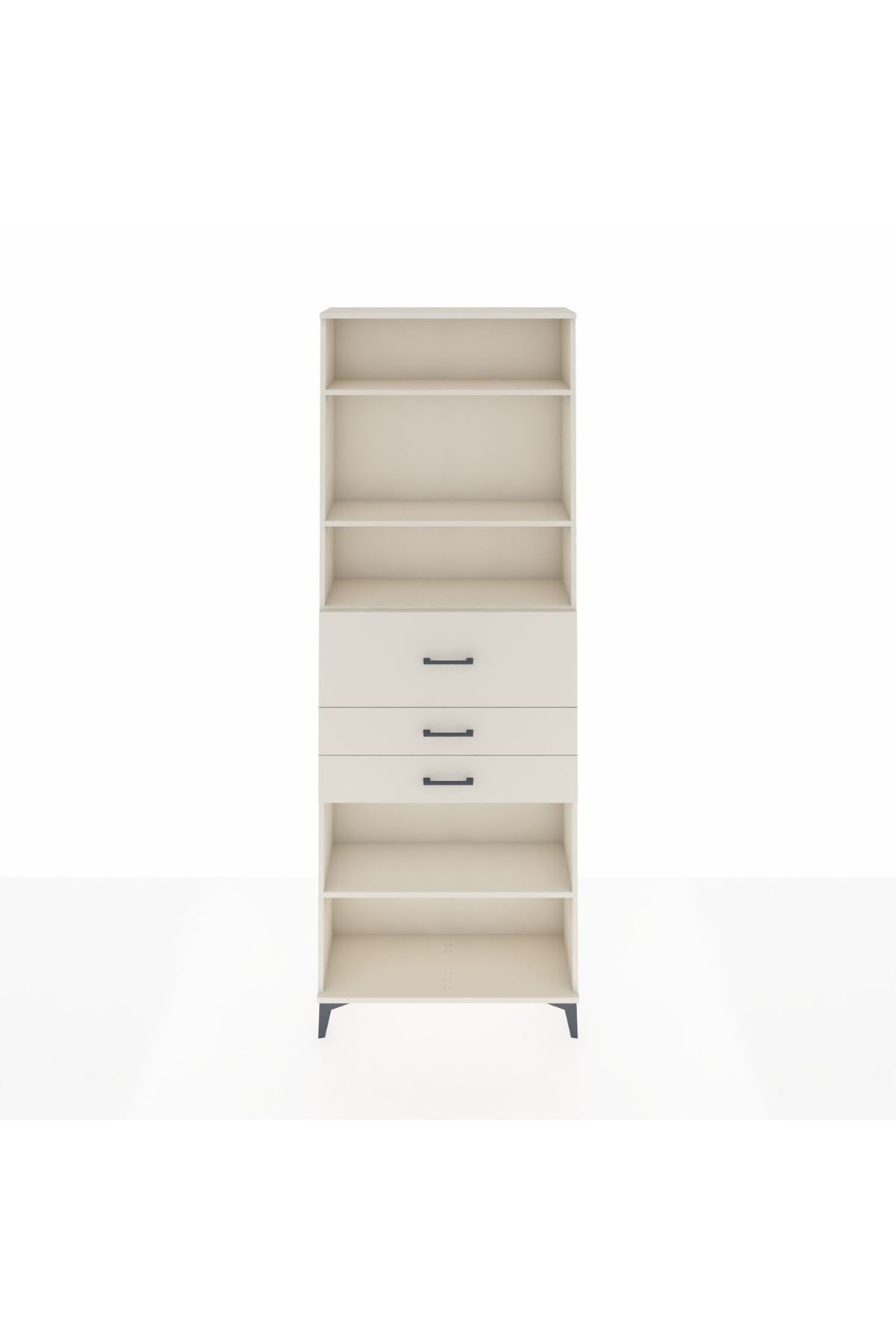 Arges Dolap 4 Raflı 3 Çekmeceli 88x30x243 - S33M116V1A
