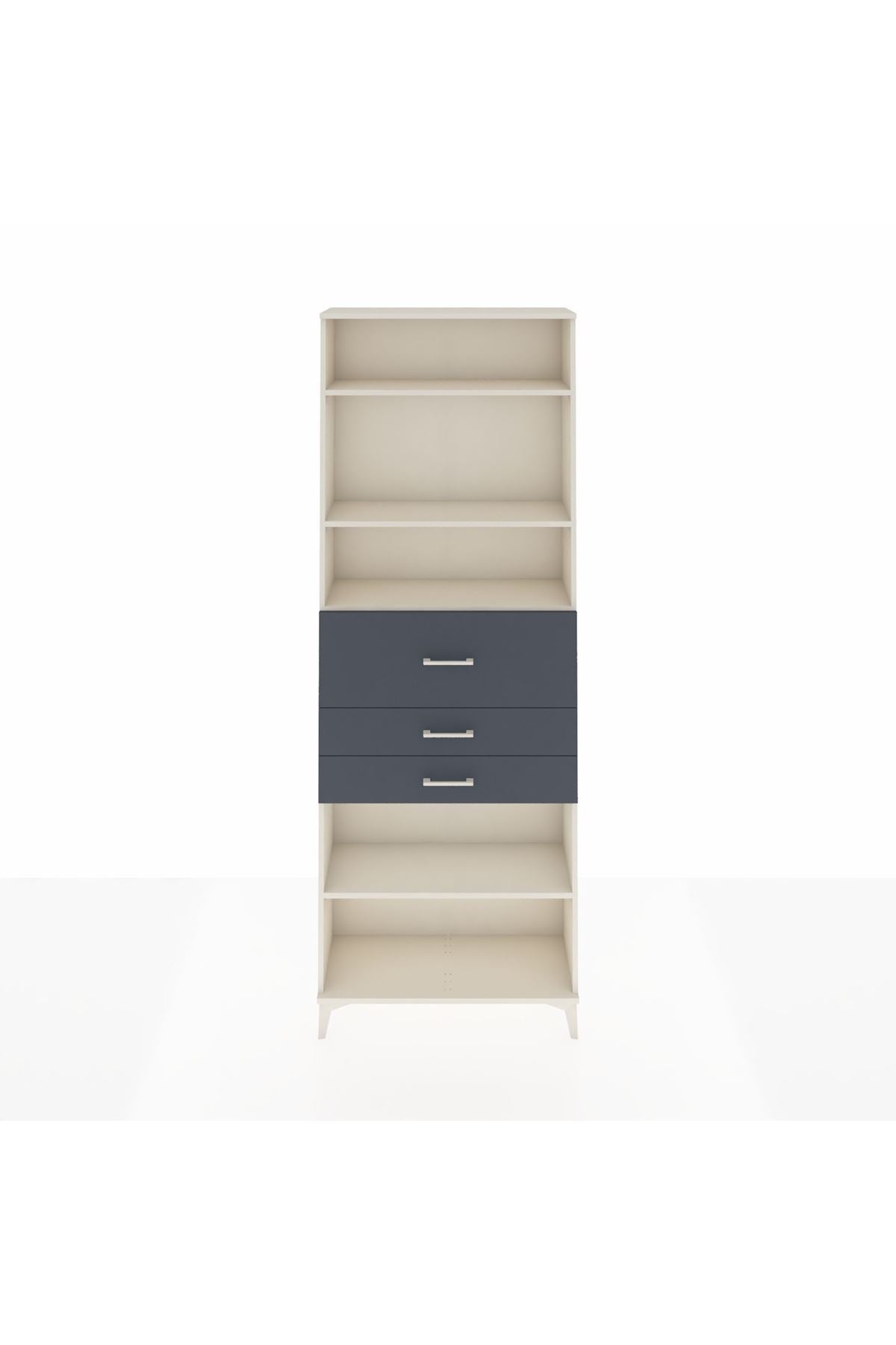 Arges Dolap 4 Raflı 3 Çekmeceli 88x30x243 - S33M116V2A