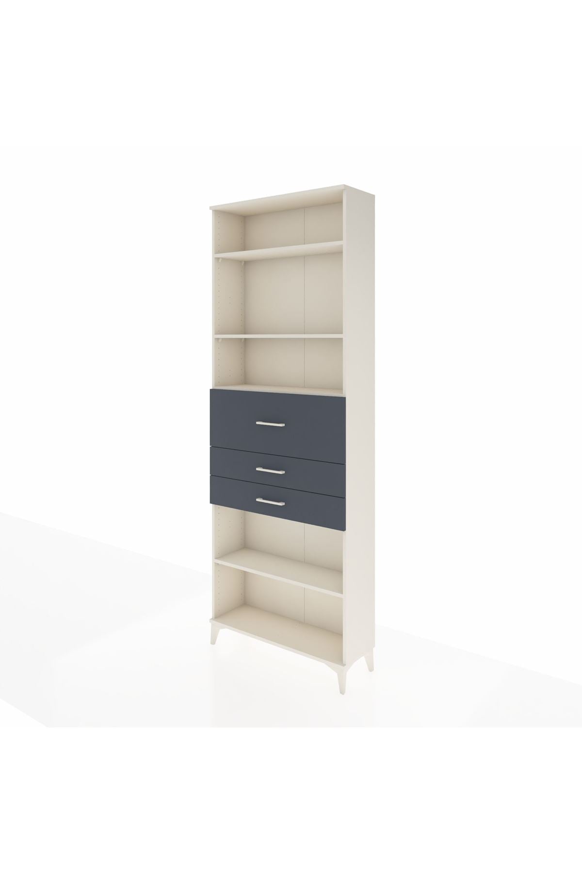 Arges Dolap 4 Raflı 3 Çekmeceli 88x30x243 - S33M116V2A