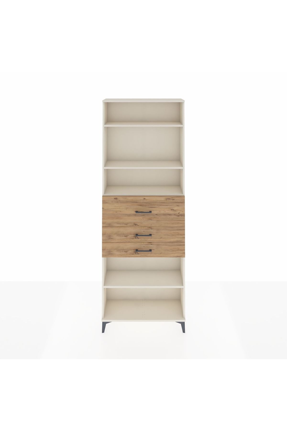 Arges Dolap 4 Raflı 3 Çekmeceli 88x30x243 - S33M116V3A