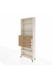 Arges Dolap 4 Raflı 3 Çekmeceli 88x30x243 - S33M116V3A