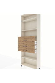 Arges Dolap 4 Raflı 3 Çekmeceli 88x30x243 - S33M116V3A