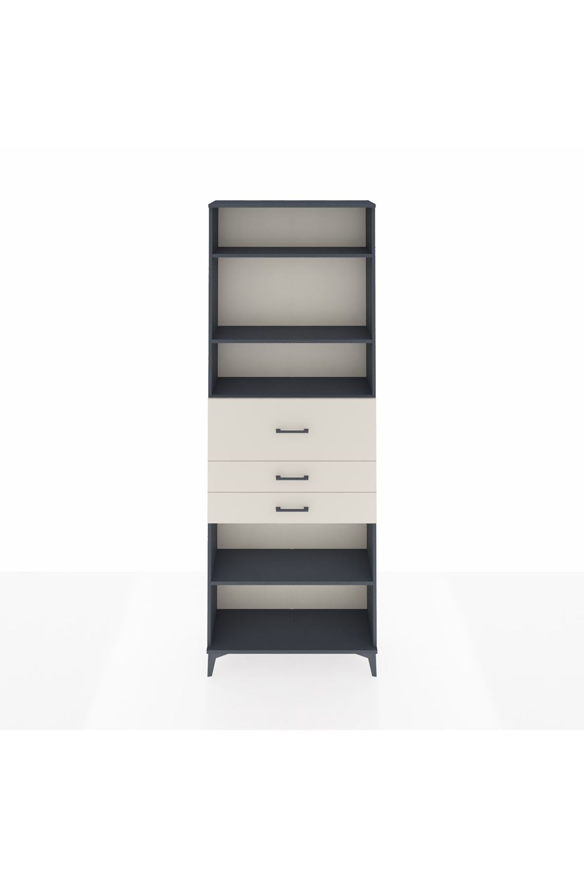 Arges Dolap 4 Raflı 3 Çekmeceli 88x30x243 - S33M116V4A