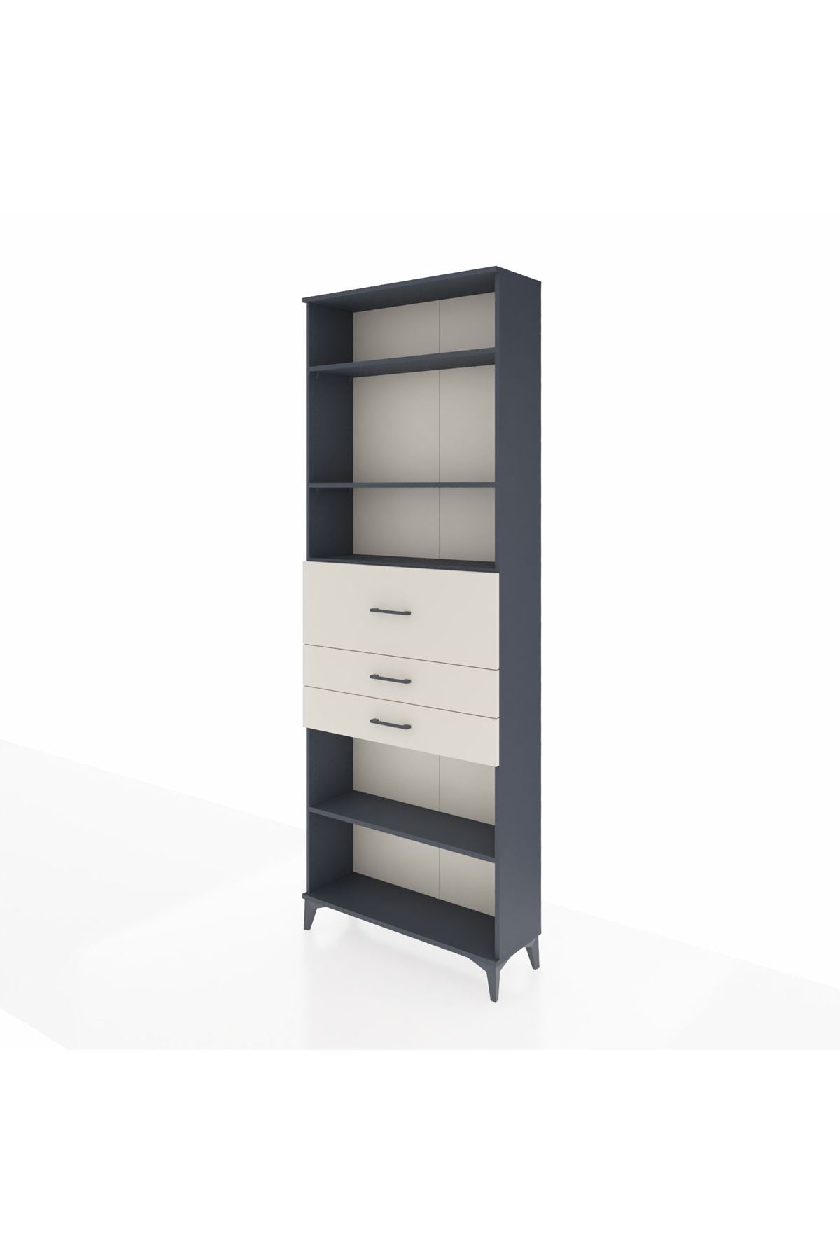 Arges Dolap 4 Raflı 3 Çekmeceli 88x30x243 - S33M116V4A