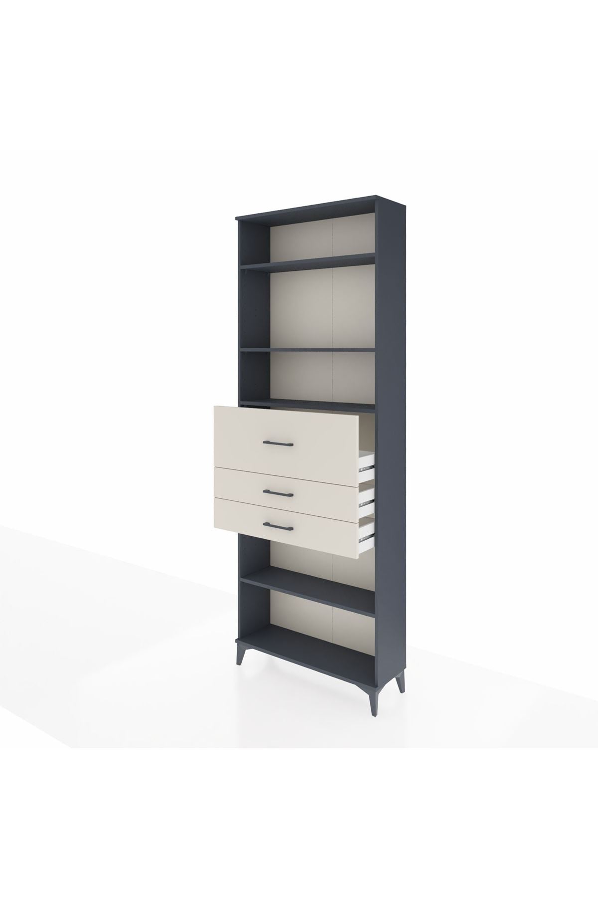 Arges Dolap 4 Raflı 3 Çekmeceli 88x30x243 - S33M116V4A
