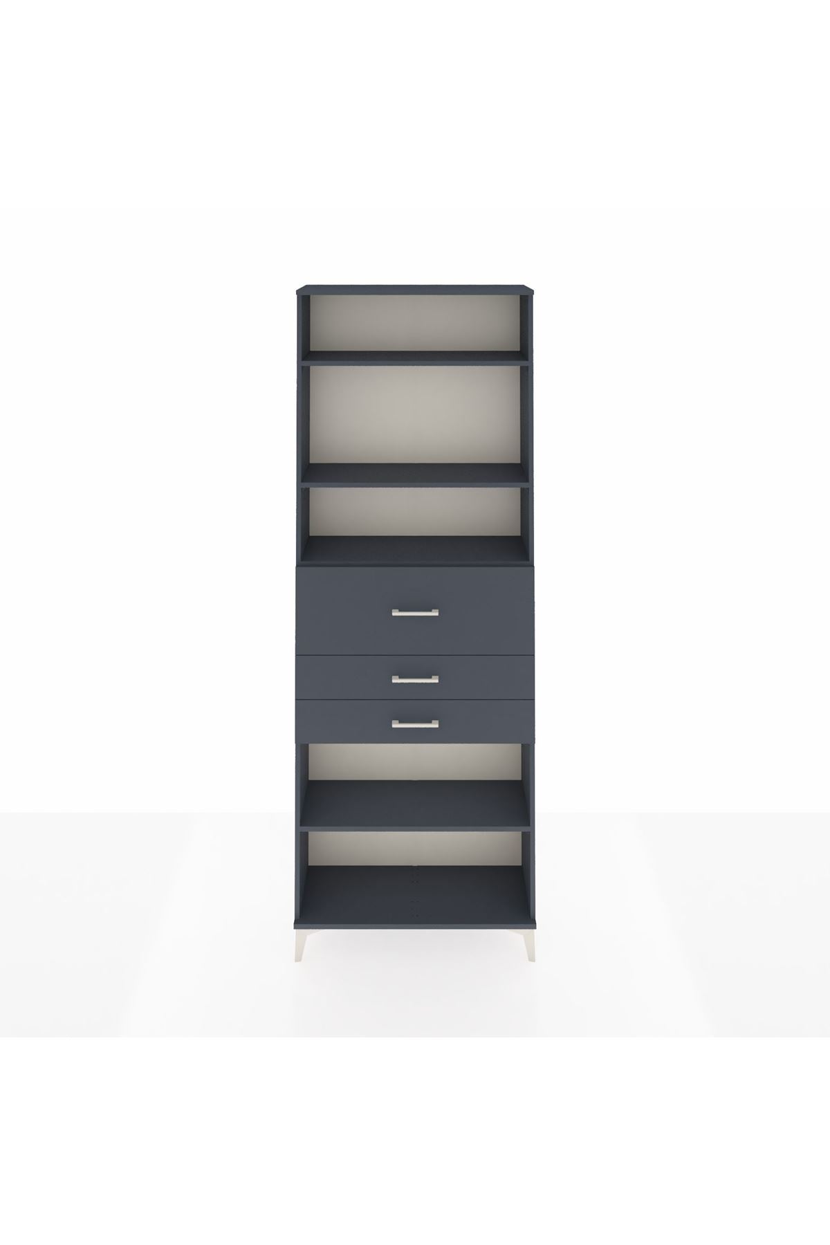 Arges Dolap 4 Raflı 3 Çekmeceli 88x30x243 - S33M116V5A