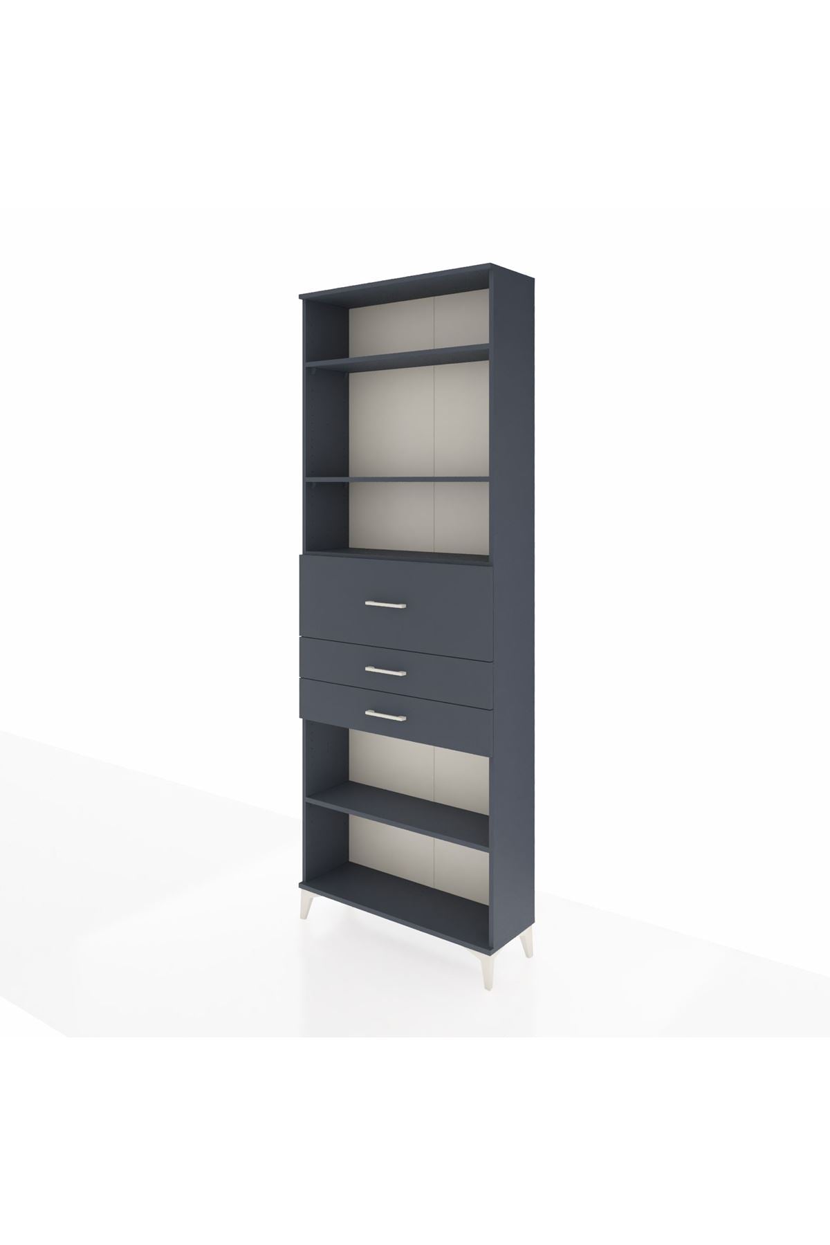 Arges Dolap 4 Raflı 3 Çekmeceli 88x30x243 - S33M116V5A