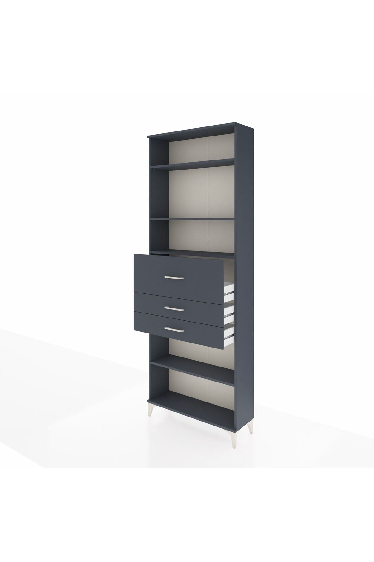 Arges Dolap 4 Raflı 3 Çekmeceli 88x30x243 - S33M116V5A