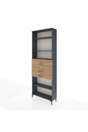 Arges Dolap 4 Raflı 3 Çekmeceli 88x30x243 - S33M116V6A