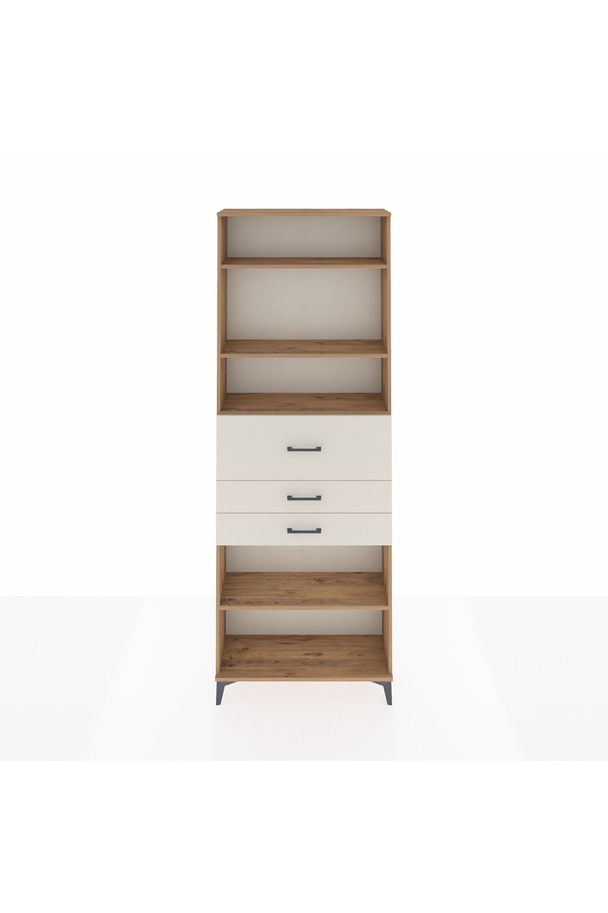 Arges Dolap 4 Raflı 3 Çekmeceli 88x30x243 - S33M116V7A