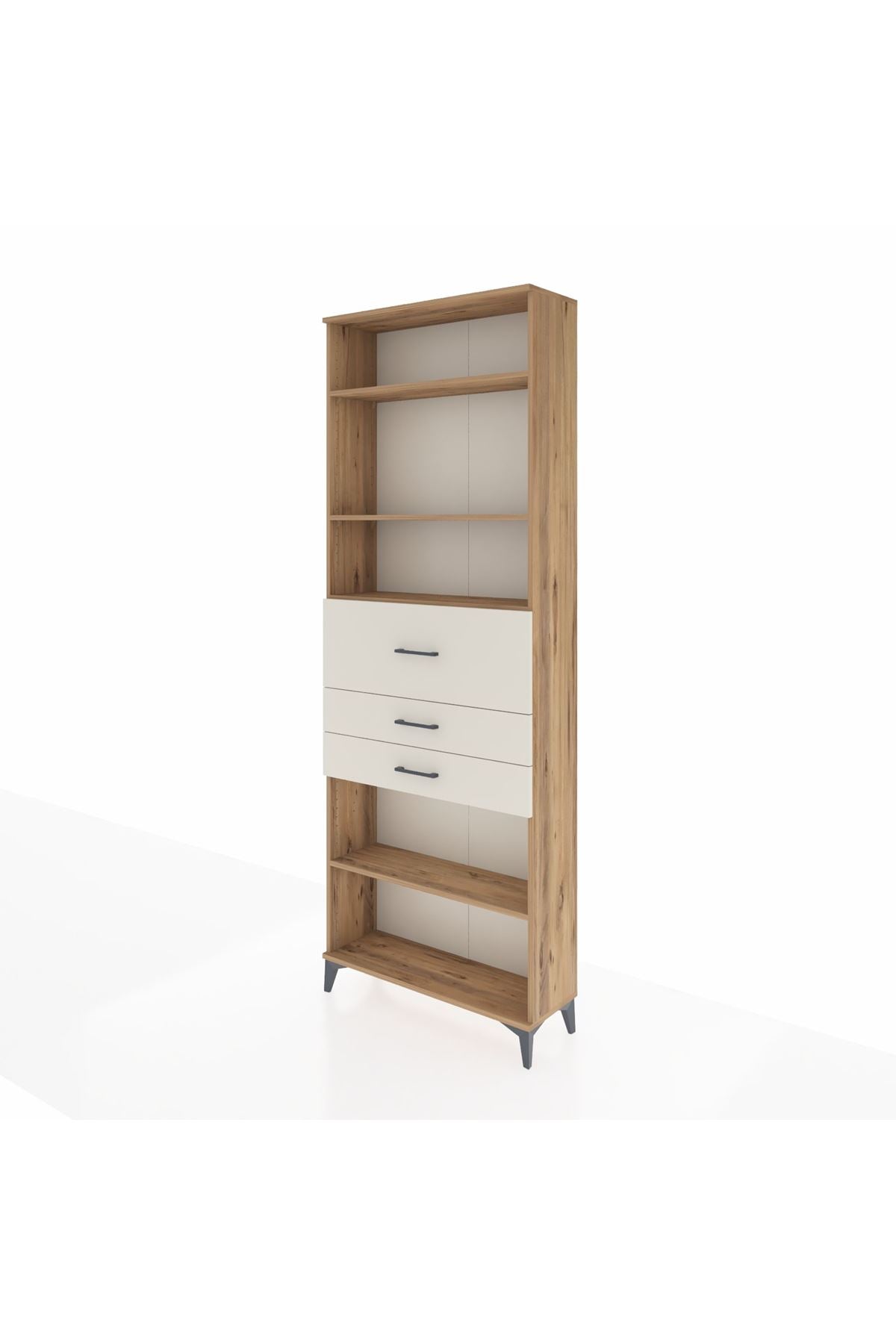 Arges Dolap 4 Raflı 3 Çekmeceli 88x30x243 - S33M116V7A