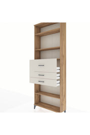 Arges Dolap 4 Raflı 3 Çekmeceli 88x30x243 - S33M116V7A