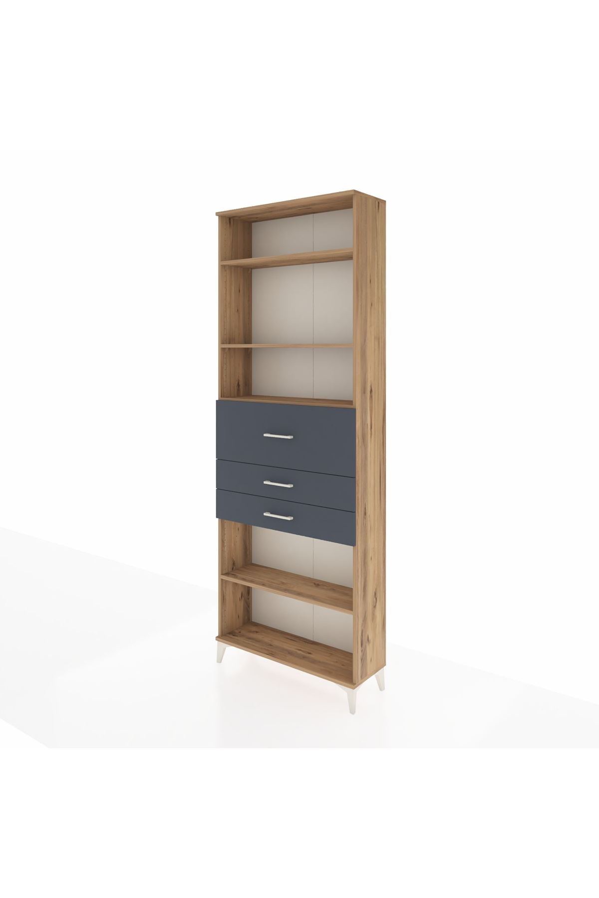 Arges Dolap 4 Raflı 3 Çekmeceli 88x30x243 - S33M116V8A