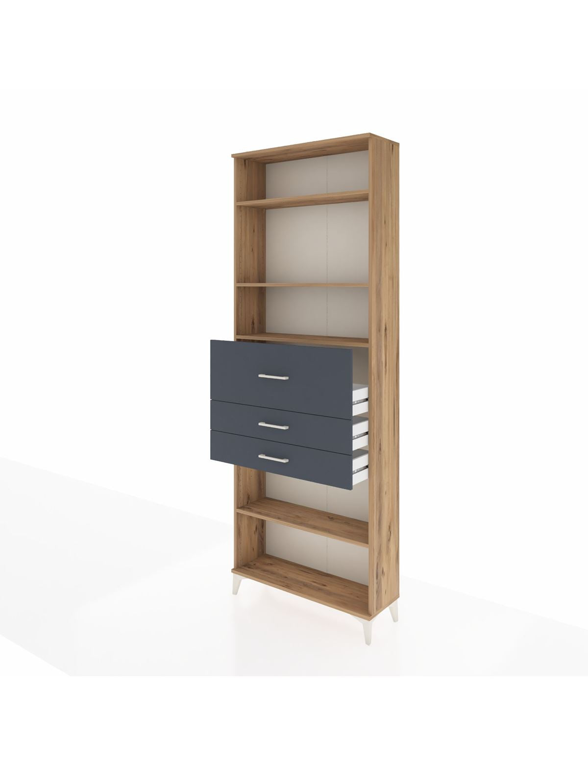 Arges Dolap 4 Raflı 3 Çekmeceli 88x30x243 - S33M116V8A