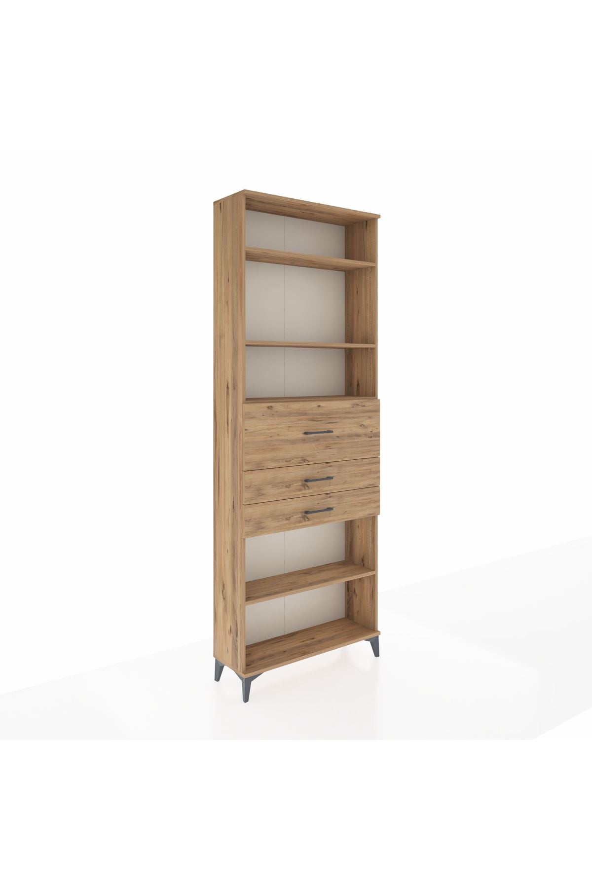 Arges Dolap 4 Raflı 3 Çekmeceli 88x30x243 - S33M116V9A