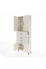 Arges Dolap 4 Raflı 4 Çekmeceli 4 Kapaklı 88x30x243 - S33M117V1A