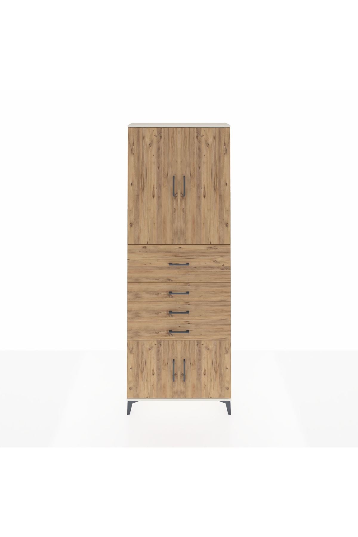Arges Dolap 4 Raflı 4 Çekmeceli 4 Kapaklı 88x30x243 - S33M117V3A
