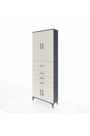 Arges Dolap 4 Raflı 4 Çekmeceli 4 Kapaklı 88x30x243 - S33M117V4A